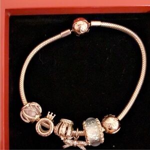 Pandora Rose Gold Charm Bracelet